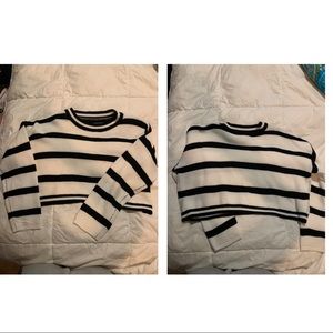 Striped cropped sweater
